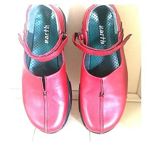 Earth red leather double strap Mary James